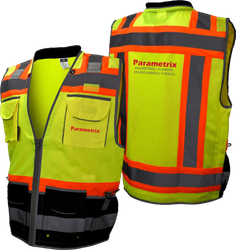 Image of Radians Class 2 Heavy Woven Color Blocked Two Tone Engineer Vest