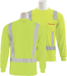 Image of Class 2 Long Sleeve T-Shirt with Segmented Reflective Tape