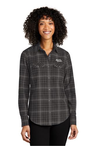 Port Authority® Ladies Long Sleeve Ombre Plaid Shirt image thumbnail