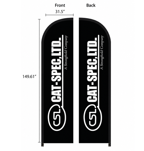 15ft Blade Shape Feather Flag Kit - 2 Side Imprint (FFB01132) image thumbnail