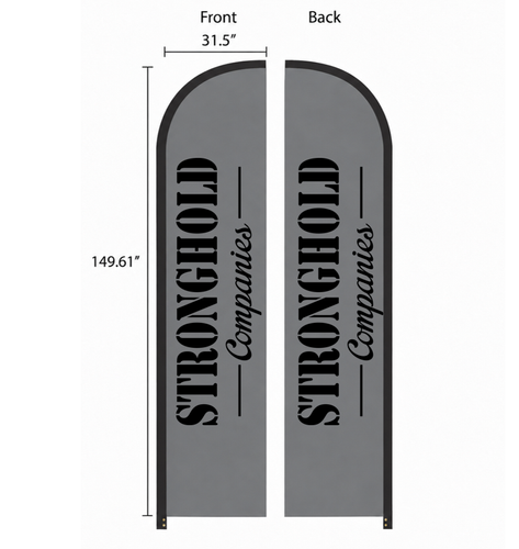 15ft Blade Shape Feather Flag Kit - 2 Side Imprint (FFB01132) image thumbnail