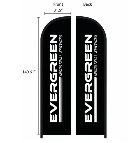 15ft Blade Shape Feather Flag Kit - 2 Side Imprint (FFB01132) image thumbnail