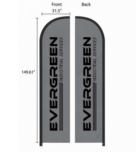 15ft Blade Shape Feather Flag Kit - 2 Side Imprint (FFB01132) image thumbnail