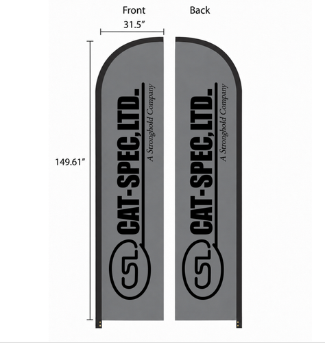 15ft Blade Shape Feather Flag Kit - 2 Side Imprint (FFB01132) image thumbnail