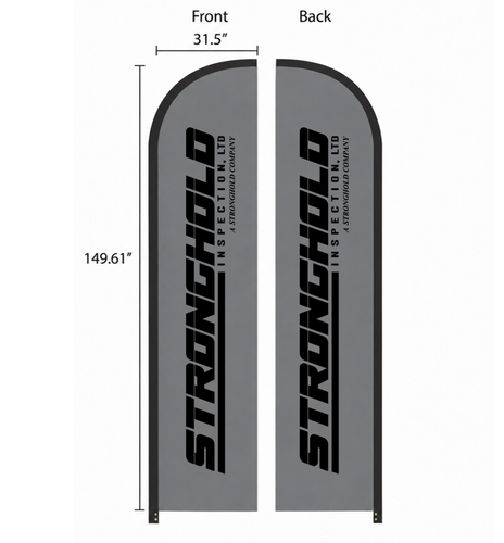 15ft Blade Shape Feather Flag Kit - 2 Side Imprint (FFB01132) image thumbnail