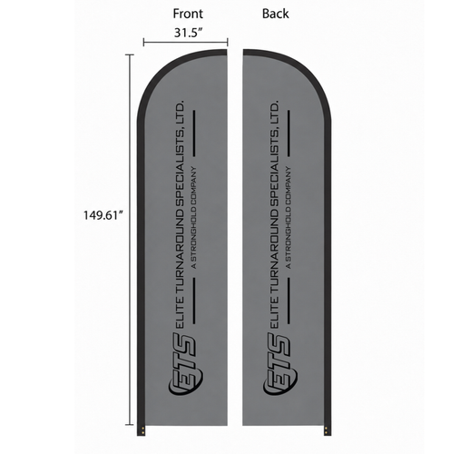 15ft Blade Shape Feather Flag Kit - 2 Side Imprint (FFB01132) image thumbnail