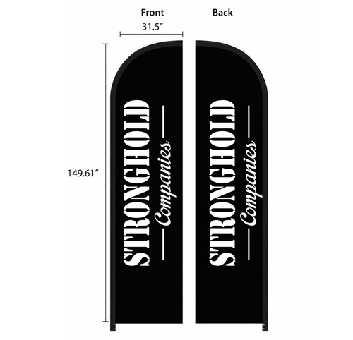 15ft Blade Shape Feather Flag Kit - 2 Side Imprint (FFB01132) image thumbnail