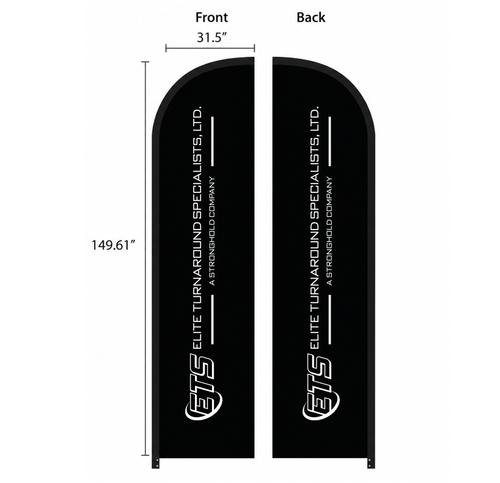15ft Blade Shape Feather Flag Kit - 2 Side Imprint (FFB01132) image thumbnail