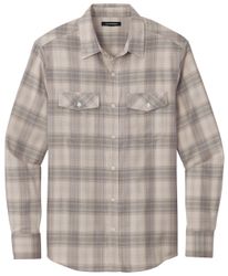 Image of Men's Long Sleeve Ombre Plaid Shirt