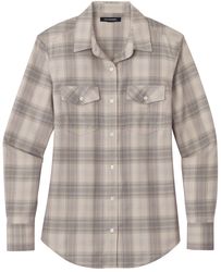 Image of Women's Long Sleeve Ombre Plaid Shirt