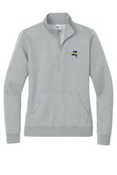 Image of Nike Ladies Club Fleece Sleeve Swoosh 1/2-Zip 