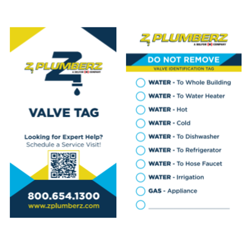 Z PLUMBERZ Valve Tag [100 Pack] image thumbnail