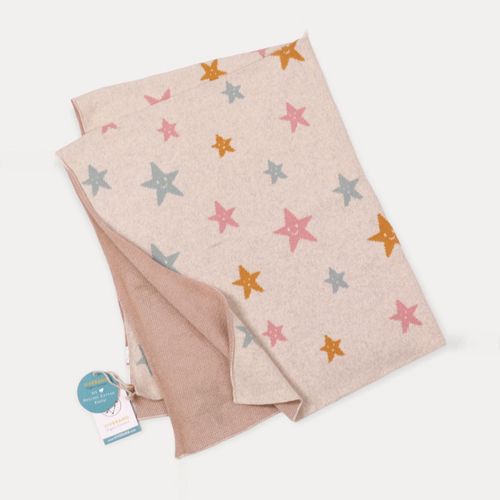Knit baby blanket & lovey gift set - natural image thumbnail