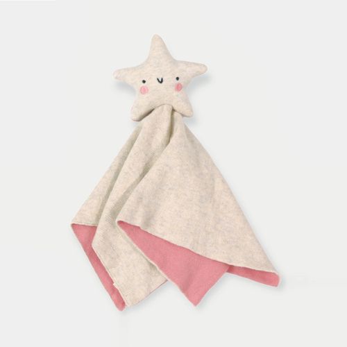 Knit baby blanket & lovey gift set - natural image thumbnail