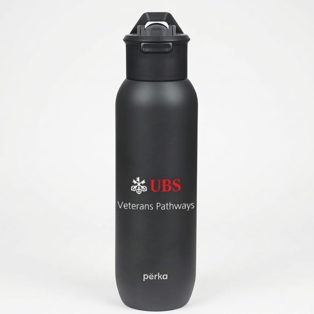 Double wall stainless steel water bottle- 20oz. (veterans logo)  primary image