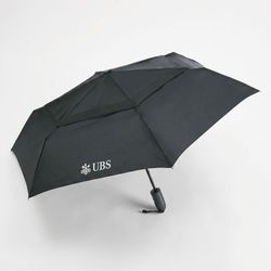 Image of Windproof vented auto open umbrella - black