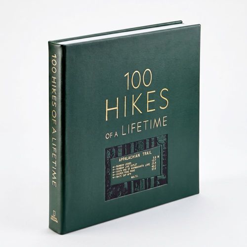 Leather book - 100 Hikes of a Lifetime image thumbnail