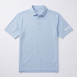 Image of STITCH atlantic stripe polo shirt - men’s bluebell