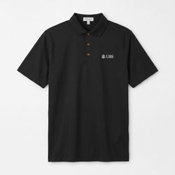 Image of Peter Millar solid performance polo - black