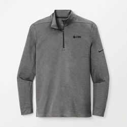 Image of Nike dry 1/2-zip cover-up - men's black heather