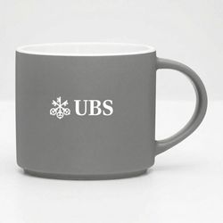 Image of Stoneware mug - gray - 12 oz.