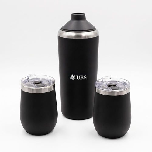 Stainless Steel Wine Chiller and Tumbler Set image thumbnail