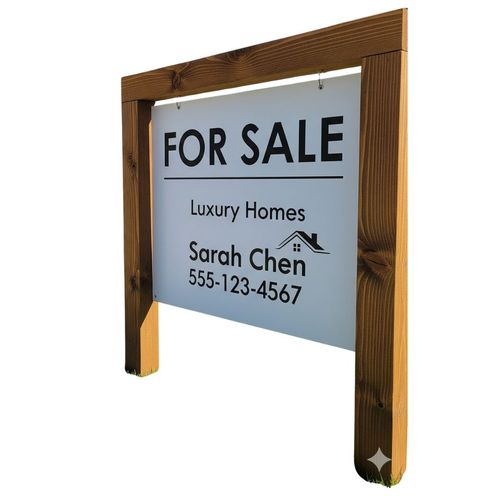 On the Ground Sign Installation ( 2 (4x4) and (2x4) frame  Set in the ground  image thumbnail