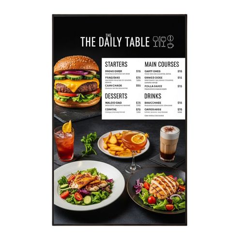 X Large Menu Display (Just Sign No Installation) image thumbnail