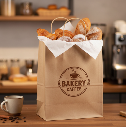 Bistro Natural Kraft Paper Twisted HandleBags (Large) image thumbnail