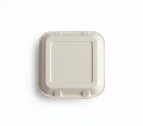 8"Hinge Lid Molded Fiber Container  image thumbnail