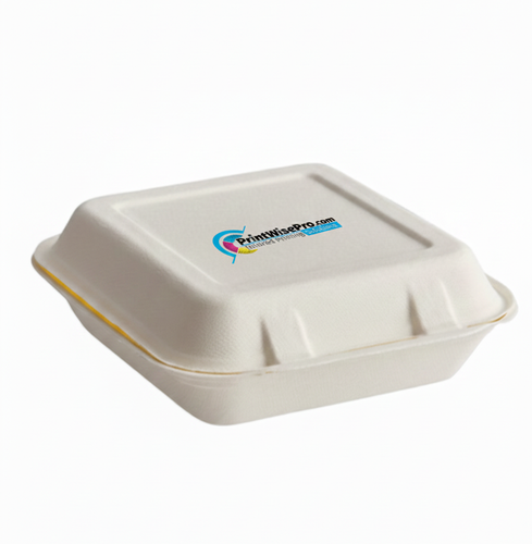 8"Hinge Lid Molded Fiber Container  image thumbnail