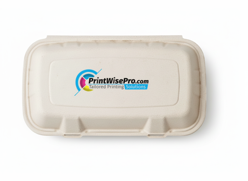 6"x 9"Hinge Lid Hoagie Molded Fiber Container image thumbnail