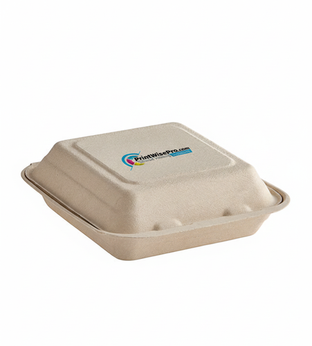 9"Hinge Lid Molded Fiber Container image thumbnail