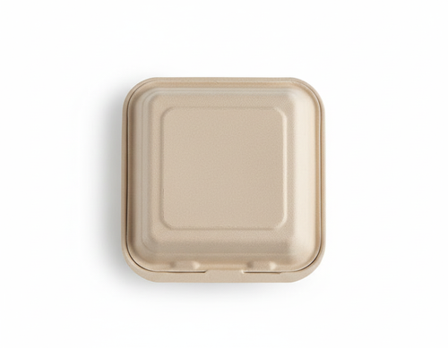 9"Hinge Lid Molded Fiber Container image thumbnail