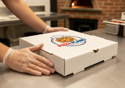 Image of 10"Inch White /Kraft Pizza Box