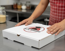 Image of 12" Inch White/Kraft Pizza Box