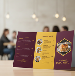Image of  Full Color Menus Brochure Style