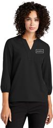 Image of Mercer+Mettle Stretch Crepe 3/4-Sleeve Blouse - Women's