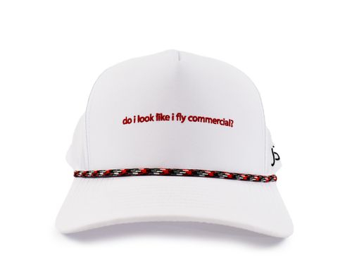 Outside, Texas "do i look like i fly commercial?" Structured Rope Hat image thumbnail