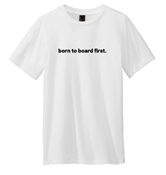 Image of "born to board first." Youth T-Shirt - Short Sleeve