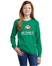 Image of Sunset Youth Long Sleeve Core Cotton Tee