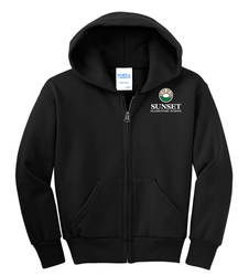 Image of Sunset Youth Core Fleece Full-Zip Hooded Sweatshirt