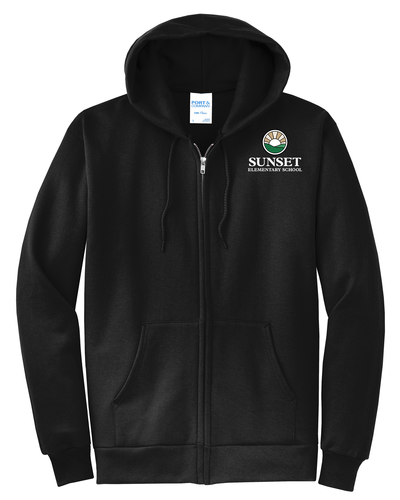 Sunset Adult Core Fleece Full-Zip Hooded Sweatshirt image thumbnail