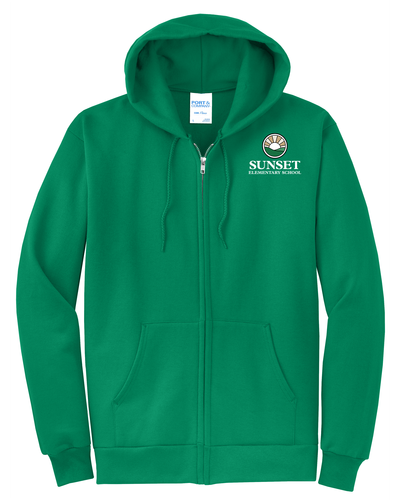 Sunset Adult Core Fleece Full-Zip Hooded Sweatshirt image thumbnail