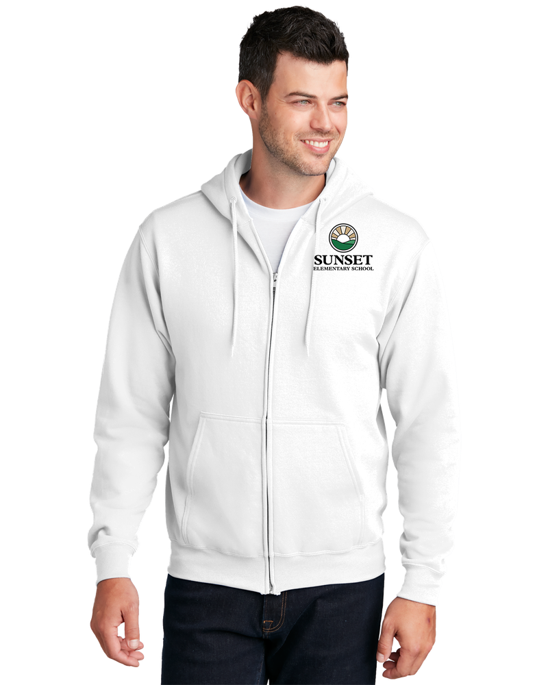 Sunset Adult Core Fleece Full-Zip Hooded Sweatshirt primary image