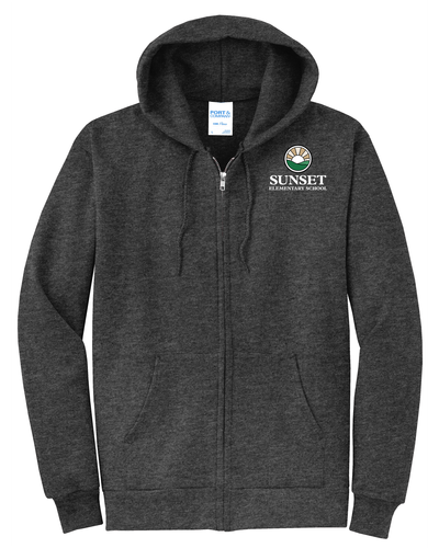 Sunset Adult Core Fleece Full-Zip Hooded Sweatshirt image thumbnail
