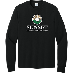 Image of Sunset Adult Long Sleeve Core Cotton Tee