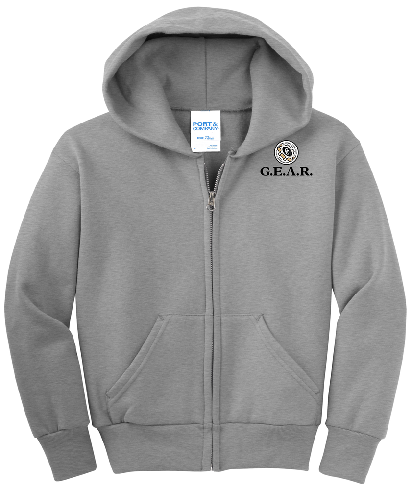 GEAR Youth Core Fleece Full-Zip Hooded Sweatshirt primary image