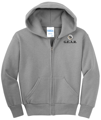 GEAR Youth Core Fleece Full-Zip Hooded Sweatshirt image thumbnail