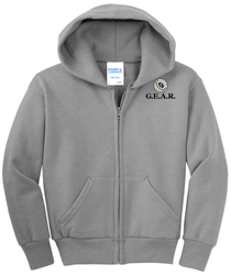 Image of GEAR Youth Core Fleece Full-Zip Hooded Sweatshirt